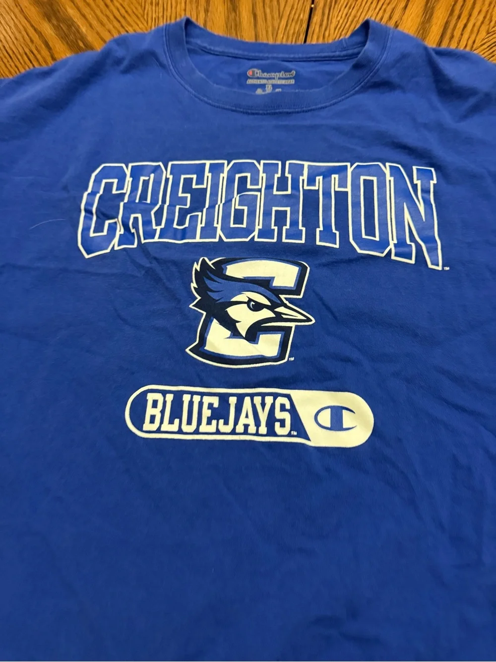 Champion Creighton Bluejays Royal Blue Logo Tee - Picture 4 of 4